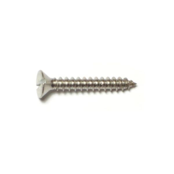 Midwest Fastener Sheet Metal Screw, #12 x 1-1/2 in, 18-8 Stainless Steel Flat Head Slotted Drive, 14 PK 62412 - main